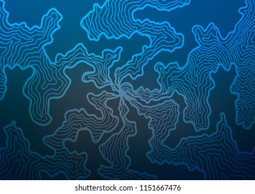 Dark BLUE vector template with abstract lines. A sample with blurred bubble shapes. Brand new design for your ads, poster, banner.