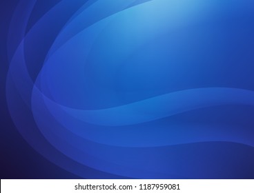 Dark BLUE vector template with abstract lines. An elegant bright illustration with gradient. New composition for your brand book.