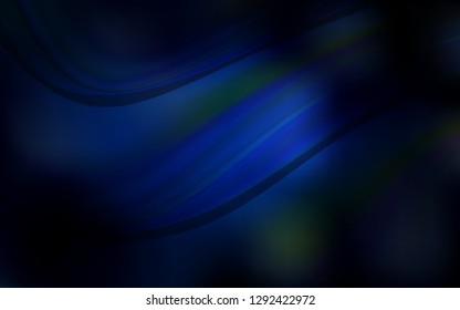 Dark BLUE vector template with abstract circles. A vague circumflex abstract illustration with gradient. A new texture for your  ad, booklets, leaflets.