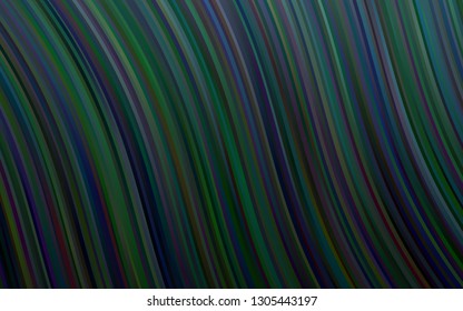 Dark BLUE vector template with abstract lines. An elegant bright illustration with gradient. Brand new design for your ads, poster, banner.