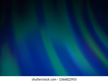 Dark BLUE vector template with abstract lines. Geometric illustration in marble style with gradient.  A new texture for your  ad, booklets, leaflets.