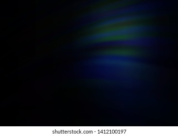 Dark BLUE vector template with abstract lines. A vague circumflex abstract illustration with gradient. New composition for your brand book.