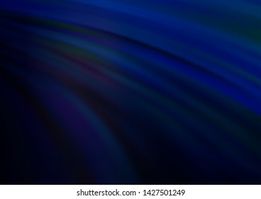 Dark BLUE vector template with abstract lines. Colorful illustration in abstract marble style with gradient. New composition for your brand book.