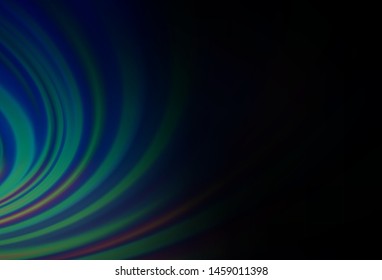 Dark BLUE vector template with abstract lines. An elegant bright illustration with gradient. Pattern for your business design.