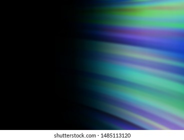Dark BLUE vector template with abstract lines. Blurred geometric sample with gradient bubbles.  A completely new marble design for your business.