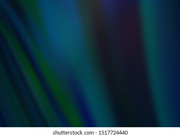 Dark BLUE vector template with abstract lines. Geometric illustration in marble style with gradient.  A completely new template for your business design.