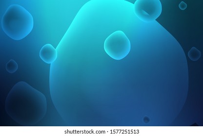 Dark BLUE vector template with abstract circles. Colorful illustration in abstract memphis style with gradient. Brand-new design for your ads, poster, banner.