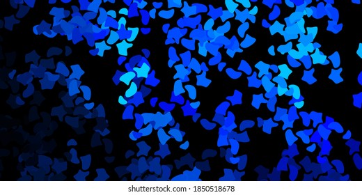 Dark blue vector template with abstract forms. Colorful illustration with simple gradient shapes. Elegant design for wallpaper set.