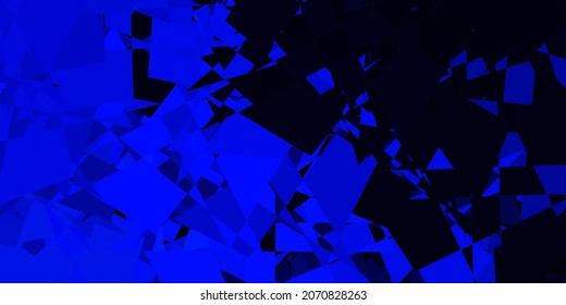 Plantilla vectorial azul oscuro con formas abstractas. Ilustración abstracta moderna con formas aleatorias gradientes. Fondo para teléfonos móviles.