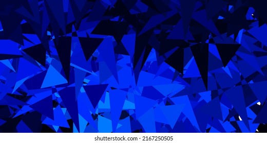 Dark BLUE vector template with abstract forms. Modern abstract illustration with gradient random forms. Smart design for your business.