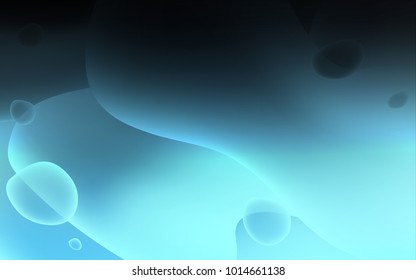 Dark BLUE vector template with bent ribbons. Creative geometric illustration in memphis style with gradient. Pattern for your business design.