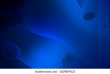 Dark BLUE vector template with bent lines. An elegant bright illustration with gradient. New composition for your brand book.