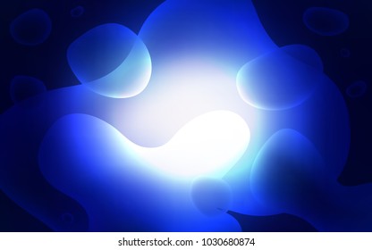 Dark BLUE vector template with bent ribbons. Modern gradient abstract illustration with bandy lines. A completely new template for your business design.
