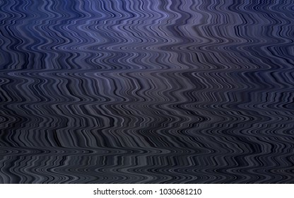 Dark BLUE vector template with bent ribbons. A vague circumflex abstract illustration with gradient. A completely new template for your business design.