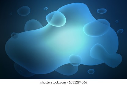 Dark BLUE vector template with bent lines. Modern gradient abstract illustration with bandy lines. A new texture for your  ad, booklets, leaflets.