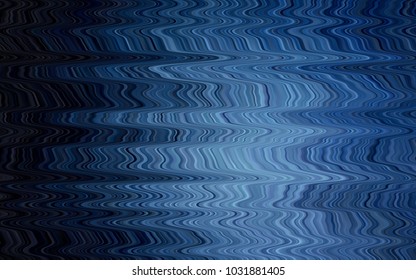 Dark BLUE vector template with bent lines. A sample with blurred bubble shapes. The template for cell phone backgrounds.