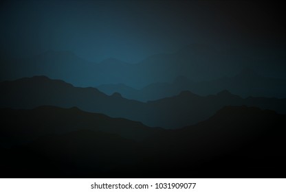 Dark BLUE vector template with bent lines. A sample with blurred bubble shapes. Textured wave pattern for backgrounds.