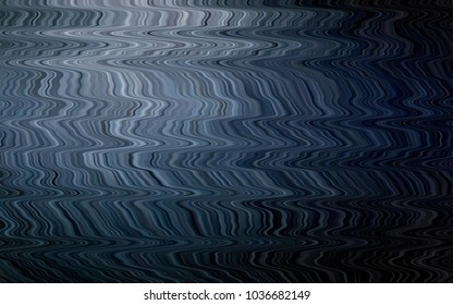Dark BLUE vector template with bent ribbons. A vague circumflex abstract illustration with gradient. Marble design for your web site.
