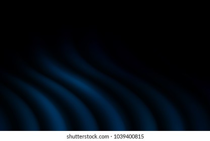 Dark BLUE vector template with bent lines. A vague circumflex abstract illustration with gradient. Brand-new design for your ads, poster, banner.