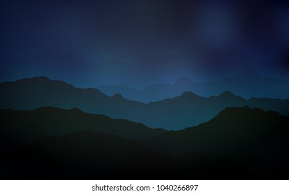 Dark BLUE vector template with bent lines. A completely new color illustration in mountain style. The template for cell phone backgrounds.