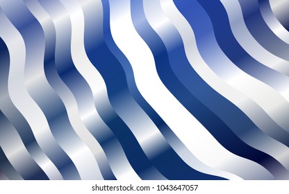 Dark BLUE vector template with bent ribbons. Creative illustration in halftone marble style with gradient. Marble style for your business design.