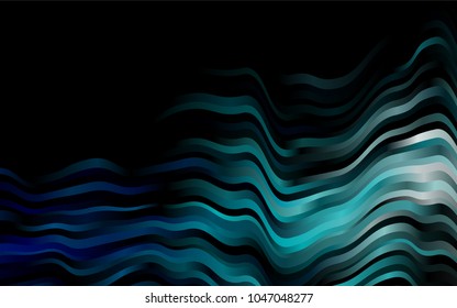Dark BLUE vector template with bent ribbons. Creative illustration in halftone marble style with gradient. New composition for your brand book.