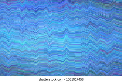 Dark BLUE vector template with bent lines. Creative illustration in halftone marble style with gradient. A completely new marble design for your business.