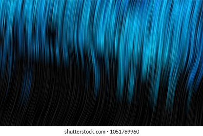 Dark BLUE vector template with bent lines. A vague circumflex abstract illustration with gradient. New composition for your brand book.
