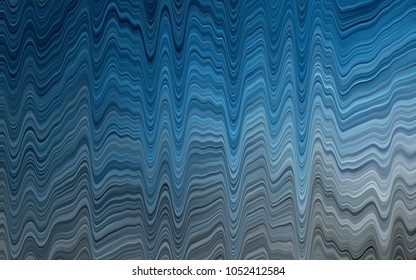 Dark BLUE vector template with bent ribbons. A sample with blurred bubble shapes. A completely new template for your business design.