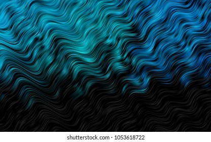 Dark BLUE vector template with bent ribbons. Shining crooked illustration in marble style. A completely new marble design for your business.