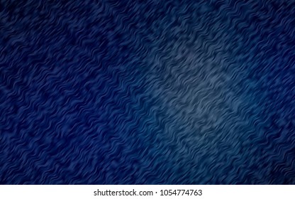 Dark BLUE vector template with bent ribbons. A completely new color illustration in marble style. Marble design for your web site.