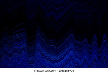 Dark BLUE vector template with bent ribbons. Colorful illustration in abstract marble style with gradient. Marble style for your business design.