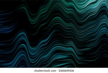 Dark BLUE vector template with bent lines. Creative geometric illustration in marble style with gradient. The elegant pattern for brand book.