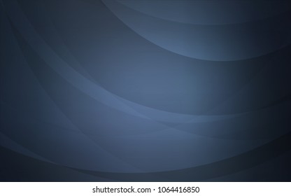 Dark BLUE vector template with bent lines. Shining illustration, which consist of blurred lines, circles. Textured wave pattern for backgrounds.