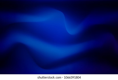Dark BLUE vector template with bent lines. Colorful abstract illustration with gradient lines. Marble style for your business design.