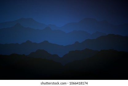 Dark BLUE vector template with bent ribbons. Creative geometric illustration in mountain style with gradient. A new texture for your  ad, booklets, leaflets.