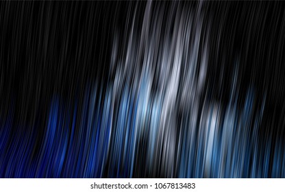 Dark BLUE vector template with bent lines. Colorful abstract illustration with gradient lines. Textured wave pattern for backgrounds.