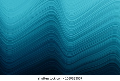 Dark BLUE vector template with bent lines. Modern gradient abstract illustration with bandy lines. New composition for your brand book.