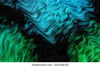 Dark BLUE vector template with bent lines. A completely new color illustration in marble style. Brand-new design for your ads, poster, banner.