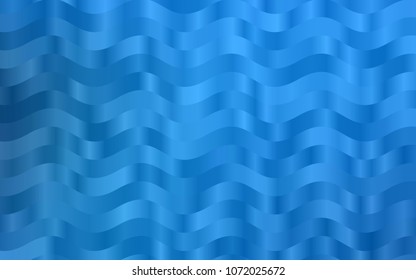 Dark BLUE vector template with bent ribbons. Colorful abstract illustration with gradient lines. A new texture for your  ad, booklets, leaflets.