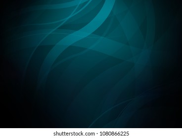Dark BLUE vector template with bent ribbons. A completely new color illustration in marble style. Pattern for your business design.