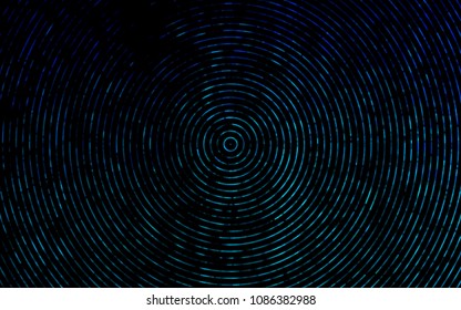 Dark BLUE vector template with bent lines. Creative illustration in halftone marble style with gradient. A completely new template for your business design.