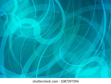 Dark BLUE vector template with bent lines. Glitter abstract illustration with wry lines. A completely new marble design for your business.