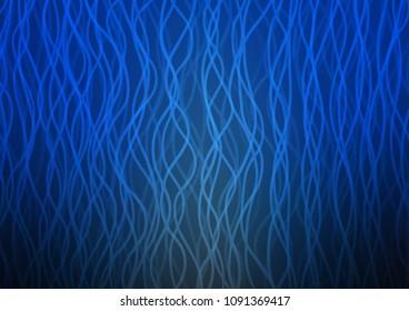 Dark BLUE vector template with bent lines. A completely new color illustration in marble style. Brand new design for your ads, poster, banner.