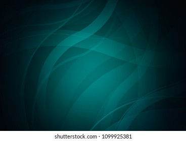 Dark BLUE vector template with bent lines. Creative illustration in halftone marble style with gradient. Pattern for your business design.