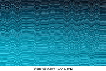 Dark BLUE vector template with bent lines. Blurred geometric sample with gradient bubbles.  Marble design for your web site.
