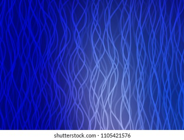 Dark BLUE vector template with bent lines. A completely new color illustration in marble style. Marble style for your business design.