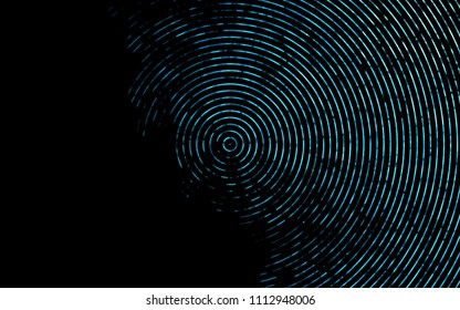 Dark BLUE vector template with bent ribbons. Creative illustration in halftone marble style with gradient. The best blurred design for your business.