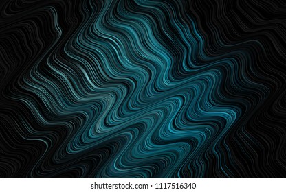Dark BLUE vector template with bent lines. Brand new colored illustration in marble style with gradient. Brand new design for your ads, poster, banner.