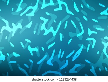 Dark BLUE vector template with bent ribbons. Creative geometric illustration in marble style with gradient. Pattern for your business design.